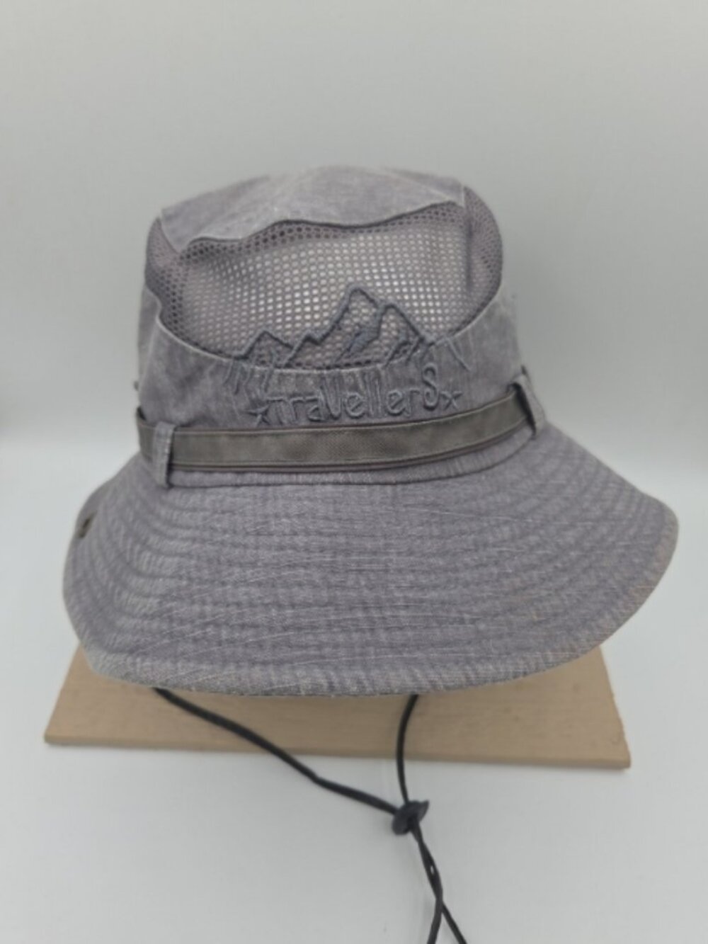 TravellerS Gray Bucket Hat – Outdoor Safari Boonie Sun Hat